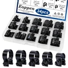 Eoppen 34PCS 5 Sizes 8-18MM Fuel Line Clamp Assortment Kit, Black New. Price: $17.19.