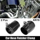 2PCS AN16 Car Hose Finisher Flexible Rubber Pipe Clamp Adapter Fitting Black New. Price: $19.59.