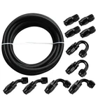 Bk 20 Ft Black AN6 Stainless Steel Braided Fuel Line + 6AN Hose End Adaptor New. Price: $58.19.