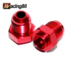 New 2X Red -6AN Male To Weld-on Bung Flare Aluminum Hose End Fitting Adapter. Price: $9.98.