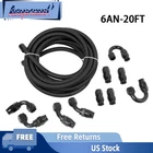 6AN Nylon Braided E85 Ptfe Fuel Line 20FT 10 Fittings Separator Clamp Hose Kit New. Price: $64.25.