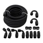 Lokocar 10AN Fuel Line Kit Nylon Braided Hose Fitting Cpe 20FT Black New. Price: $67.49.
