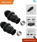 High-performance 8AN Male To 3/8 Hardline Compression Adapter Black Aluminum New. Price: $28.99.