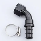 Performance -10 60 Degree Push On Lock Hose End Fitting Aluminum Black New. Price: $48.58.