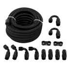 Lokocar 6AN Fuel Line Kit Nylon AN6 Braided Hose Fitting Cpe 20FT Black New. Price: $66.99.