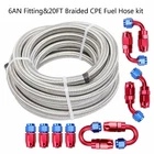 AN6 -6AN AN-6 3/8 Fitting Stainless Steel Braided Oil Fuel Hose Line 20FT Kit New. Price: $47.99.