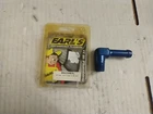 984208 Earls Aluinum Fitting 3/8 Pipe To 1/2 Barb 90 Degree New. Price: $19.00.