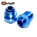 New 2X -6AN Male To Weld-on Bung Flare Blue Aluminum Hose End Fitting Adapter. Price: $9.98.