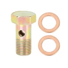 Autohaux M10X1.0MM Metric Thread Banjo Bolts Brake 25X15MM, Bronze Tone New. Price: $12.99.