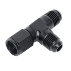 6AN Flare Tee Fitting Adapter With AN6 Female Swivel On Run Black Aluminum New. Price: $10.99.