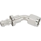 45 Degree Socketless Push-on Hose End, Nickel, -6 An New. Price: $18.99.