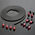New 5M 6AN Black Nylon Braided Oil Fuel Hose Line & Adapter End Fittings. Price: $74.46.