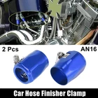 2PCS AN16 Car Hose Finisher Flexible Rubber Pipe Clamp Adapter Fitting Blue New. Price: $12.68.