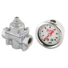 Chrome Adjustable Fuel Pressure Regulator, 4-9 Psi & Gauge New. Price: $68.99.