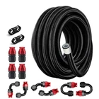 Evil Energy Ptfe Fuel Line KIT,E85 Nylon Braided Hose 6AN, Black&red New. Price: $144.91.
