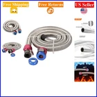 3FT Stainless Steel Braided Fuel Line Kit With 2 AN6 Fittings, 3/8" New. Price: $27.49.