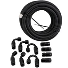 6AN AN-6 20FT Fuel Line Hose Kit Nylon Braided Oil Fitting Black New. Price: $47.90.