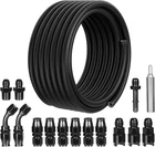 6AN 3/8" Ptfe Ls Swap Fuel Line Fitting Kit, Nylon Braided Hose 25FT New. Price: $98.99.