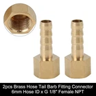 2PCS Brass Hose Tail Barb Fitting Connector 6MM Id X 1/8" Female Npt New. Price: $16.99.
