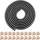 Tnisesm 10FT 1/4 Inch Fuel Line Hose With 20 Clamps, Rubber For Lawn New. Price: $12.79.
