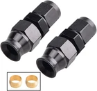 6AN Female Flare To 3/8" Fuel Hardline Tube Fitting Adapter Aluminum Black 2PCS New. Price: $18.99.