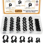 34PCS Sizes 8-18MM Fuel Line Clamps Clips Assortment Kit 1/4" 5/16" 3/8" New. Price: $14.76.