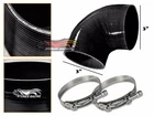 Black Silicone 90 Degree Elbow Coupler Hose 3" 76 Mm + T-bolt Clamps Mz New. Price: $469.99.