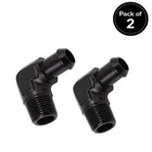 Lokocar 1/2" Npt Male To 5/8" Barb Fitting Adapter 90 Degree Aluminum Black 2PCS New. Price: $16.99.