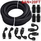 Black -8AN Nylon Braided E85 Ptfe Fuel Line 20FT 10 Fittings Hose Kit New. Price: $53.79.