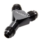 Fragola #900607-BL 6AN X Dual #4 Male Y- Fitting Black New. Price: $36.99.