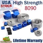 Stainless Steel Braided Hose Sleeve Radiator Engine Heater W/ Fuel Line Clamp Us New. Price: $31.69.