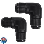 Cnraqr 8AN Male 90 Degree Fitting Adapter Connector Aluminum Black 2PC New. Price: $20.00.