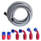 12FT 6AN 3/8 Fuel Line Hose Braided Stainless Steel W/6PCS AN6 Fitting Kit New. Price: $45.53.