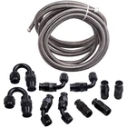 20FT AN6 -6AN Ptfe Fitting Stainless Steel Braided Oil Fuel Hose Line Kit New. Price: $59.11.