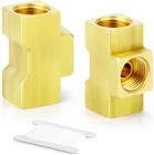 Gasher 2PCS Brass Brake Line Tee Fittings 7/16"-24 Threads Inverted Flare Female New. Price: $17.57.