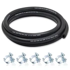 1/4 Fuel Line, Rubber Hose Nylon Braided With Clamps, Inch ... New. Price: $33.62.