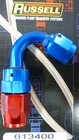 Russell 613400 Full Flow Swivel Hose End Fitting 120 Deg AN6 # 6AN Red Blue New. Price: $26.05.