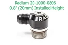 Radium 20-1000-0806 Low Profile Swivel Banjo -8AN Orb Male To -6AN 20MM New. Price: $44.05.