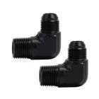 Lencool Racin 3AN To 1/8" Npt Male 90 Degree Fitting Adapter Aluminum Black 2PCS New. Price: $12.99.