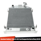 Racing Radiator Aluminum 3ROW Fit 1932 Ford Low-boy Chop Hot Rod W/chevy Engine New. Price: $105.88.