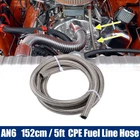 5FT AN6 Auto Braided Stainless Steel Cpe Oil Fuel Gas Line Hose Silver Tone New. Price: $21.99.