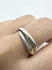 Sterling Silver 925 Triple 3 -interlocking Sz 6.5 Pre-owned. Price: $36.75.