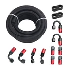 Fuel Line Kit Braided Nylon Hose 4AN 6AN 8AN 10AN Cpe 10FT 20FT Black Red New. Price: $75.99.