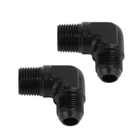 Lencool Racing 4AN To 1/8" Npt Male 90 Degree Fitting Adapter Aluminum Black 2PC New. Price: $14.99.