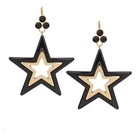 Dolce & Gabbana Stelle Big Star Crystal Earrings Gold Black 12330 New. Price: $159.12.