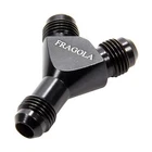 Fragola 6AN X Dual #4 Male Y- Fitting Black- 900607-BL New. Price: $58.48.
