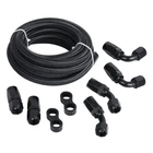 Lencool Racing 12AN Fuel Line Kit Nylon Braided Hose Fitting Cpe 10FT Black New. Price: $67.99.