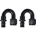Set Of 2 AN10 180 Degree Push Lock Hose End Fitting For Oil Fuel Gas Line Black New. Price: $11.99.