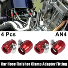 4PC AN4 Hex Red Car Hose Finisher Flexible Rubber Pipe Clamp For Oil Fuel Tube New. Price: $15.49.
