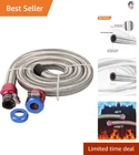 3/8 Inch Stainless Steel Braided Fuel Hose Kit With 2 AN6 Fittings New. Price: $31.99.